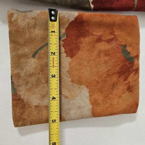 Nordic House Designs Fabric Floral Cosmetic/Travel Pouches Red Orange 2-Pc Set - Picture 11 of 16